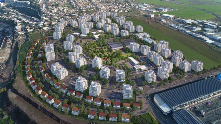 Maayan-Golan_Architectural-Visualization_exterior-visualization_bird-eye-view_-Residential-neighborhood_Poriya-Tveria_01